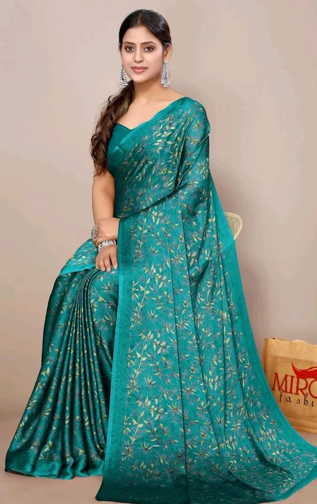 MIRCHI FASHION Saree for Woman Chiffon Georgette Floral Printed | Breathable Lightweight Sari for Office Use and Farewell Ceremonies with Blouse Piece
200+ bought in past month