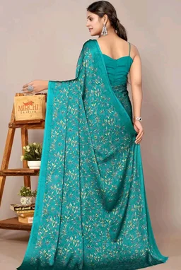 MIRCHI FASHION Saree for Woman Chiffon Georgette Floral Printed | Breathable Lightweight Sari for Office Use and Farewell Ceremonies with Blouse Piece
200+ bought in past month
