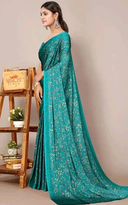 MIRCHI FASHION Saree for Woman Chiffon Georgette Floral Printed | Breathable Lightweight Sari for Office Use and Farewell Ceremonies with Blouse Piece
200+ bought in past month