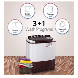 LG 8.5 kg 5 Star Semi-Automatic Top Load Washing Machine (P8530SRAZ, Burgundy, Roller Jet Pulsator)
