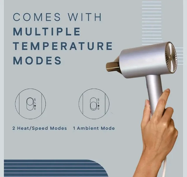 Winston Digital Smart Ionic Hair Dryer 2000 Watts Fast Drying with LED Display, Dual Speed & Heat Settings, All Hair Types, Lightweight