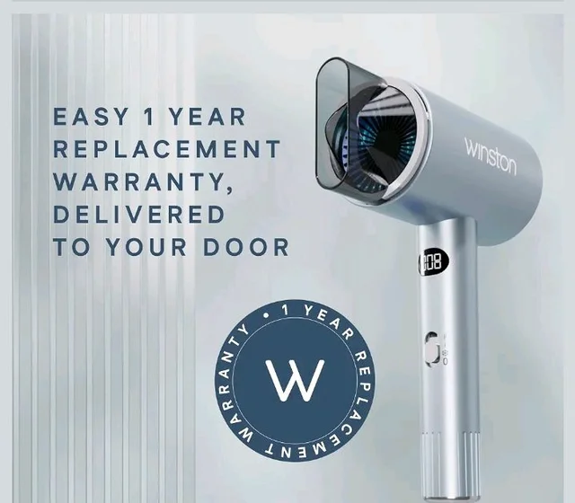 Winston Digital Smart Ionic Hair Dryer 2000 Watts Fast Drying with LED Display, Dual Speed & Heat Settings, All Hair Types, Lightweight