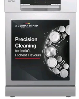 Hafele Aqua Chrome Dishwasher |13 Place Settings |Upto 70 Utensils |Designed for Indian Kitchens |Free-Standing |Hygienic & High-Performance Cleaning |Premium Stainless Steel Finish |5-Year Warranty