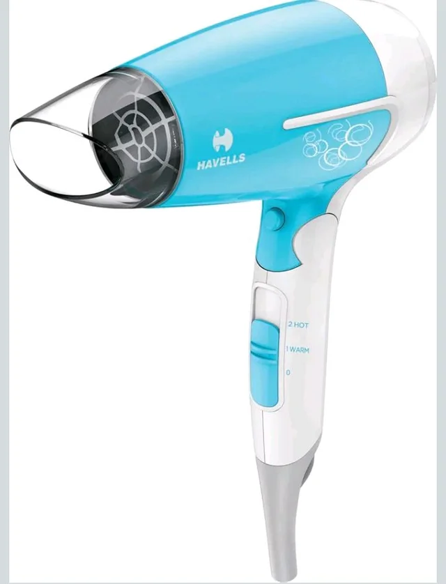 Havells HD3151 1200 W Foldable Hair Dryer; 3 Heat (Hot/Cool/Warm) Settings Including Cool Shot Button; Heat Balance Technology, Turquoise