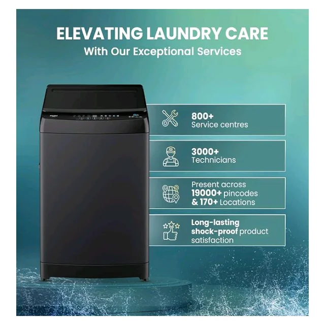 Visit the Haier Store
5.0
5.0 out of 5 stars
(1)
Haier 8 Kg 5 Star Fully Automatic Top Load Washing Machine with Oceanus Wave Drum, Magic Filter, 8 Wash Programs (HWM80-310BK, Black, Stainless Steel Drum, 15 Mins Quick Wash)
