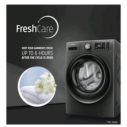 Whirlpool 7 Kg 5 Star Inverter Front Load Washing Machine with In-Built Heater (SUPREME CARE 7012 -E, Midnight Grey, 100+ Tough Stains, Steam Technology, 2025 Model)