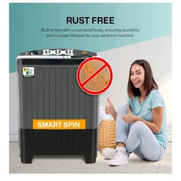 VW Visio World 7.5 kg 5 Star Aqua Spin Semi Automatic Top Load Washing Machine Aqua-Spin0075P (Black)