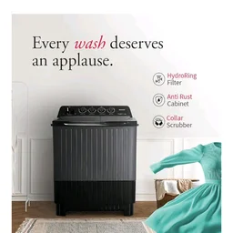 SHARP 7.5 kg, 5 star Rating with E-Spin Pulsator,Semi-Automatic Top Loading Washing Machine, 1300 RPM (ES-SD75NB-TS, Steel Grey, Pure Wave)
Product Images and Videos (AI-Generated Alt Text)
