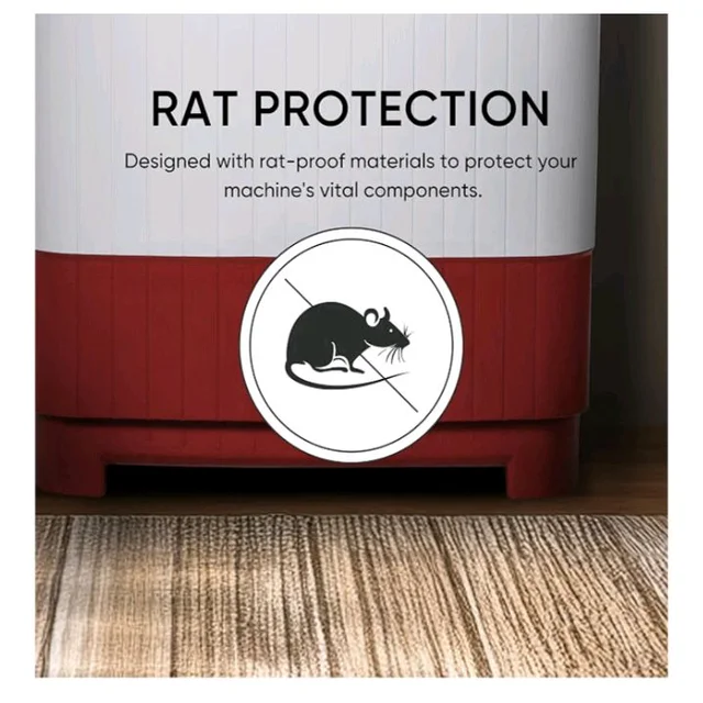 SHARP 8.0 kg, 5 star Semi-Automatic Top Loading Washing Machine with Quadroniq Pulsator, Wave Dry Ring, 1300 RPM (ES-SD80NB-TR, Ruby Red, Pure Wave+)
