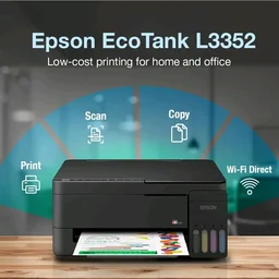 Epson EcoTank L3352 (New Launch) WiFi All-in-One InkTank A4 Colour Printer, Scanner, Copier for Home & Office, 5760x1440dpi Resolution, with Wireless and Mobile Printing Feature