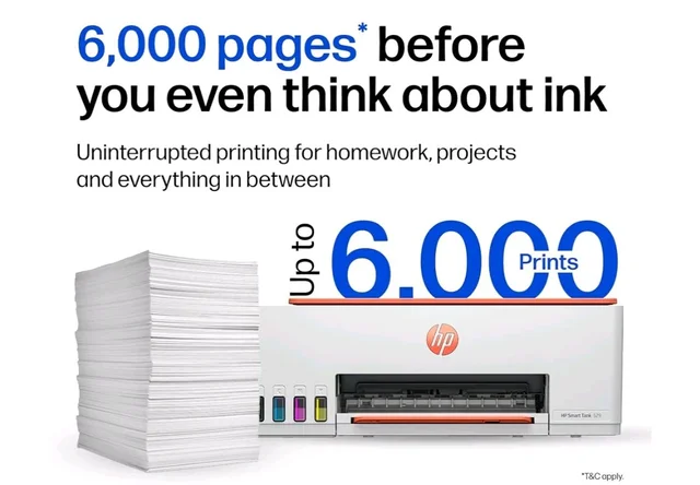 HP Smart Tank 529 All-in-One Colour Printer |Up to 4000 Black & 6000 Colour Prints I Print,Scan & Copy for Home/Office