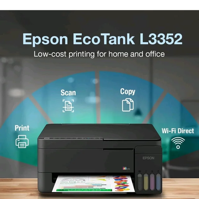 Epson EcoTank L3352 (New Launch) WiFi All-in-One InkTank A4 Colour Printer, Scanner, Copier for Home & Office, 5760x1440dpi Resolution, with Wireless and Mobile Printing Feature
500+ bought in past month