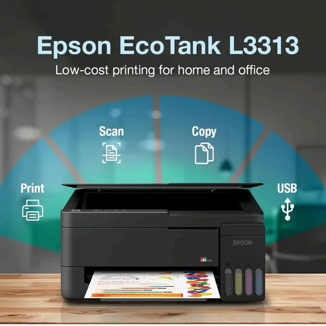 Visit the store, Epson
Epson
Visit the store
4.8
4.8 out of 5 stars
(7)
Epson EcoTank L3313 (New Launch) InkTank A4 Colour Printer, Scanner, Copier for Home & Office, 5760x1440dpi Resolution, Low Printing Cost at just 9 Paise per Black Print and 33 Paise per Colour Print
50+ bought in past month