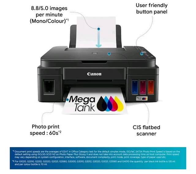 Canon PIXMA MegaTank G3010 All-in-One Wireless Ink Tank Colour Printer