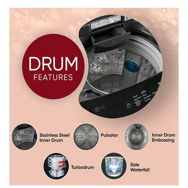LG 10.5 kg, 5 Star, Roller Jet Pulsator with Soak, Wind Jet Dry Technology, Semi-Automatic Top Load Washing Machine (P105ASRAZ, Burgundy, Rat Away & Smart Filter)
50+ bought in past month
21%
off