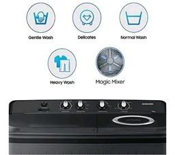 Samsung 9.5 Kg, 5 Star, Semi-Automatic Top Load Washing Machine (WT95A4260GD/TL, Air Turbo Drying, Dark Gray, 5 Year Warranty on Wash Motor)