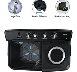 Samsung 9.5 Kg, 5 Star, Semi-Automatic Top Load Washing Machine (WT95A4260GD/TL, Air Turbo Drying, Dark Gray, 5 Year Warranty on Wash Motor)