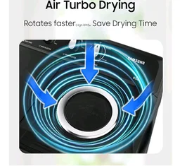 Samsung 9.5 Kg, 5 Star, Semi-Automatic Top Load Washing Machine (WT95A4260GD/TL, Air Turbo Drying, Dark Gray, 5 Year Warranty on Wash Motor)