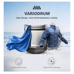 SHARP 7.5 kg, 5 star Rating with E-Spin Pulsator,Semi-Automatic Top Loading Washing Machine, 1300 RPM (ES-SD75NB-TS, Steel Grey, Pure Wave)