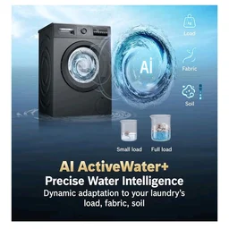 Bosch 7 kg 5 Star Front Load Fully-Automatic Washing Machine, AI ActiveWater, 15 Wash Programs, Removes 99.9% Germs with Steam, No Tangle or Wrinkle, SoftCare Paddle, Black, WAJ24209IN
100+ bought in past month