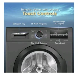 Bosch 7 kg 5 Star Front Load Fully-Automatic Washing Machine, AI ActiveWater, 15 Wash Programs, Removes 99.9% Germs with Steam, No Tangle or Wrinkle, SoftCare Paddle, Black, WAJ24209IN
100+ bought in past month