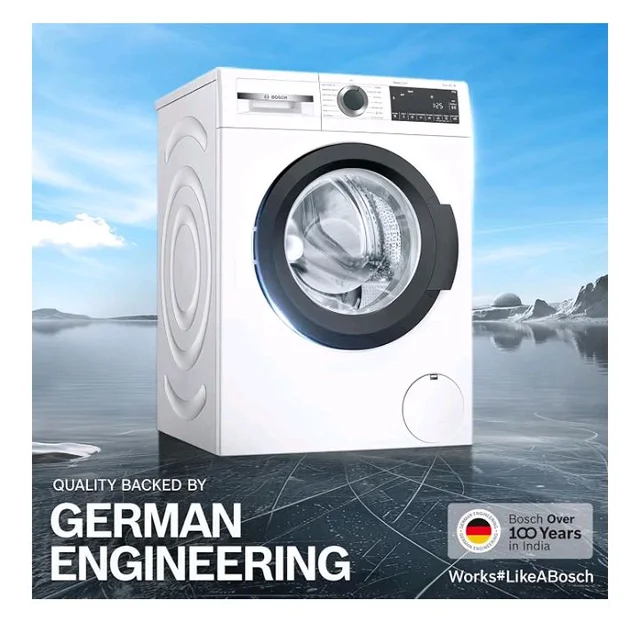 Bosch 9 kg 5 Star Front Load Fully-Automatic Washing Machine, AI ActiveWater, 14 Wash Programs, Removes 99.9% Germs with Steam, No Tangle or Wrinkle, SoftCare Paddle,Zero Vibration, White, WGA14200IN
200+ bought in past month