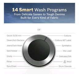 Bosch 9 kg 5 Star Front Load Fully-Automatic Washing Machine, AI ActiveWater, 14 Wash Programs, Removes 99.9% Germs with Steam, No Tangle or Wrinkle, SoftCare Paddle,Zero Vibration, White, WGA14200IN
200+ bought in past month