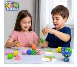 Skillmatics Brain Blocks, 3D Early STEM Building Blocks Game for Kids
Shapes, Balance & Pattern Play, 3 Levels of Challenge Cards, Screen-Free Learning Toy, Gift for Boys & Girls Ages 4, 5, 6, 7