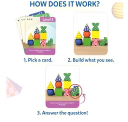 Skillmatics Brain Blocks, 3D Early STEM Building Blocks Game for Kids
Shapes, Balance & Pattern Play, 3 Levels of Challenge Cards, Screen-Free Learning Toy, Gift for Boys & Girls Ages 4, 5, 6, 7