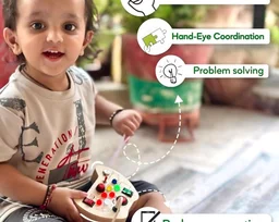 Curio Switch Busy Board for Toddlers 1-3 | Montessori Busy Board with 7 Switches & LEDs | Toys for 1 + Year Boys & Girls | Brain Development Educational Learning Toy