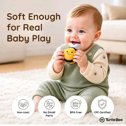 TurtleBee Honey Bee Toy, Baby Toys for 6 to 12 Months, Soft Beehive for 1 Year Old with Plush Bumble Bees, Crinkle, Rattle & Mirror, Sensory Play for Toddlers, Birthday Gift for 1, 2, 3 Yrs Old