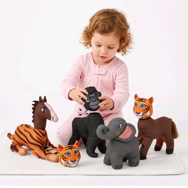 Seraphina 3D Magnetic Animal Puzzle Plush Toy | Montessori Soft Learning Toy for Babies & Kids | Interactive Sensory Educational Gift