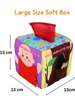 Seraphina Montessori 7 in 1 Activity Cube for Babies | Interactive, Educational & Learning Sensory Toy for Kids | Tissue Box Toy| Fabric Cube with Mirror, Rattle, Squeaker & Textures
100+ bought in past month