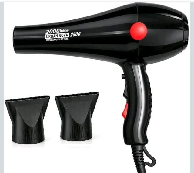URBANNVOA Professional Hair Dryer for Men & Women | Hot & Cold Air | 2000W | Black