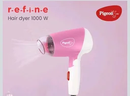 Pigeon Hair Dryer| 1000 Watts| 2 Speed & Temperature (Hot/Cool)| Foldable Handle| For Women and Men| 2 Years Warranty| Pink