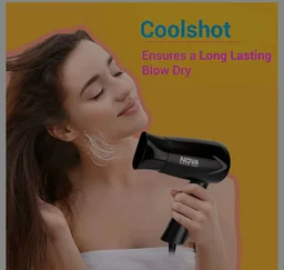 Nova NHP 8100 Silky Shine 1200 W Hot and Cold Foldable Hair Dryer (Black)
