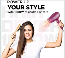 Havells 1000W Foldable Hair Dryer|Blow Dry for Men & Women|2 Temperature Settings|Travel Friendly|360° Radial Inlet| ThermoProtect Feature| HD1845