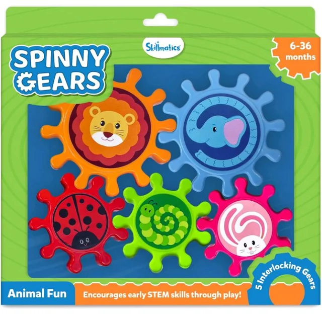 Skillmatics Spinny Gears for Babies - Fun Interlocking Spinning Gears
STEM & Sensory Toy, Suction Spinners for Windows, Table, Bath, Travel Toy, Gifts for Infants & Toddlers 6-36 Months, Set of 5
1K+ bought in past month
