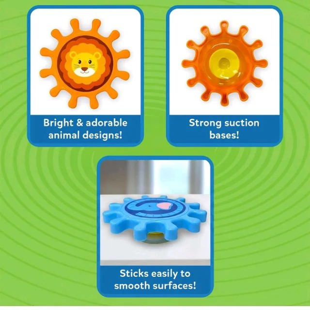 Skillmatics Spinny Gears for Babies - Fun Interlocking Spinning Gears
STEM & Sensory Toy, Suction Spinners for Windows, Table, Bath, Travel Toy, Gifts for Infants & Toddlers 6-36 Months, Set of 5
1K+ bought in past month