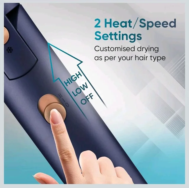 Vega Ionic 1200-1400W Foldable Hair Dryer for Men and Women, Quick & Fast Drying with Ionic Technology & 2 Heat/Speed Settings (Low & High), Cool Shot Button, Detachable Nozzle, Blow Dryer (VHDH-
