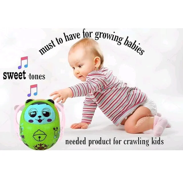 Roly Poly Push and Shake Wobbling Bell Sounds Tumbler Doll Toy for 3 Months & Above, Head Nodding Baby Rattle Birthday Gift for Toddler (Colors May Vary)
300+ bought in past month