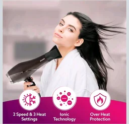 AGARO 2000W AC Professional Hair Dryer with Comb, Concentrator & Diffuser Nozzles, Hot & Cold Air, 16A Plug, 2 Speed & 3 Temperature Settings, Cool Shot, Hair Dryer & Blower for Men &