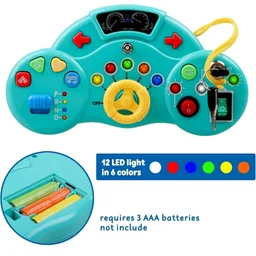 Happy Hues Montessori Busy Board with LED Lights – Interactive Sensory Toy for Toddlers -Fun Learning Activities for Brain Development - Perfect Preschool Educational Gift for Boys & Girls (Style 03)