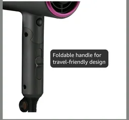 AGARO Premium Hair Dryer with 1400 Watts Motor, 3 Temperature Settings & Cool Shot Button-Black HD-1214