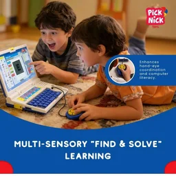 Educational Laptop Toy for Kids 3+ with LCD Screen, QWERTY Keyboard & Mouse | 20 Learning Activities for Alphabet, Words, Numbers, Music & Games | Blue and White
100+ bought in past month