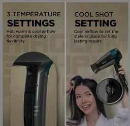 Havells Styling Hair Dryer | Hypersonic Motor | 3 Detachable Attachment| Diffuser, Quill-Style Comb, Aerofocus Nozzle|3 Temperature/2 Speed Settings| Cool Shot| 1200 W |2 years guarantee|HD4161