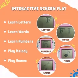 Wembley Educational Laptop for Kids Toys for 2-5 Years Learning Activity Computer Educational Toy for 3 Years Old Boy Learn Alphabet,Letter,Words,Games,Mathematics,Music,Logic Memory Tool,Multicolour