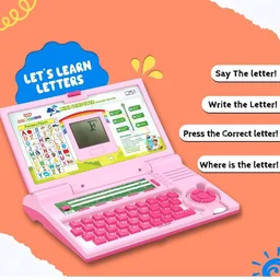 Wembley Educational Laptop for Kids Toys for 2-5 Years Learning Activity Computer Educational Toy for 3 Years Old Boy Learn Alphabet,Letter,Words,Games,Mathematics,Music,Logic Memory Tool,Multicolour