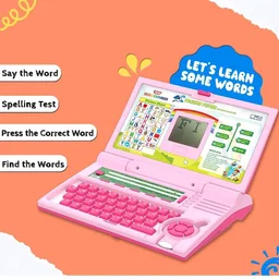Wembley Educational Laptop for Kids Toys for 2-5 Years Learning Activity Computer Educational Toy for 3 Years Old Boy Learn Alphabet,Letter,Words,Games,Mathematics,Music,Logic Memory Tool,Multicolour