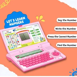 Wembley Educational Laptop for Kids Toys for 2-5 Years Learning Activity Computer Educational Toy for 3 Years Old Boy Learn Alphabet,Letter,Words,Games,Mathematics,Music,Logic Memory Tool,Multicolour